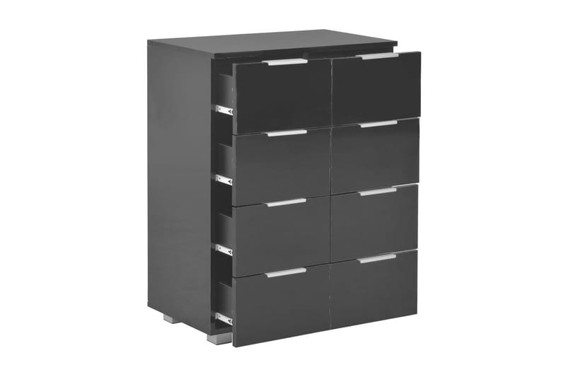 Senkki korkeakiiltoinen musta 60x35x76 cm lastulevy - Musta - Säilytys - Säilytyskalusteet - Senkki