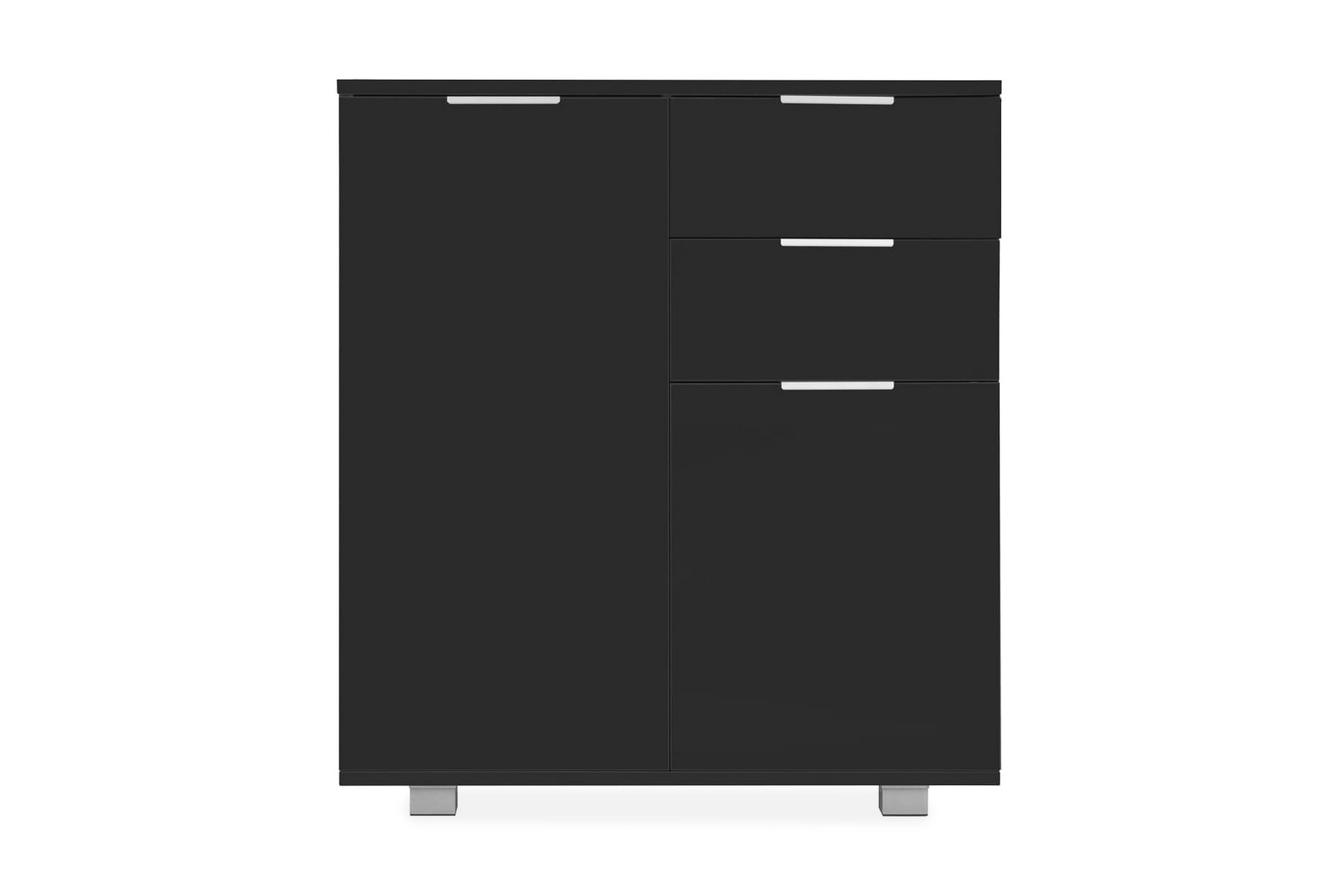 Senkki korkeakiiltoinen musta 71x35x76 cm lastulevy - Musta - Säilytys - Säilytyskalusteet - Senkki
