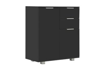 Senkki korkeakiiltoinen musta 71x35x76 cm lastulevy - Musta - Säilytys - Säilytyskalusteet - Senkki