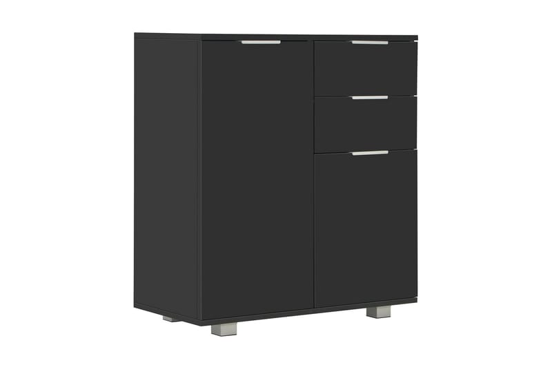 Senkki korkeakiiltoinen musta 71x35x76 cm lastulevy - Musta - Säilytys - Säilytyskalusteet - Senkki