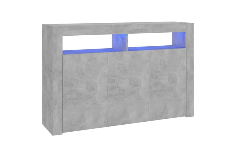 Senkki LED-valoilla betoninharmaa 115,5x30x75 cm - Senkki