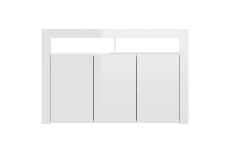 Senkki LED-valoilla korkeakiilto valkoinen 115,5x30x75 cm - Säilytys - Säilytyskalusteet - Senkki
