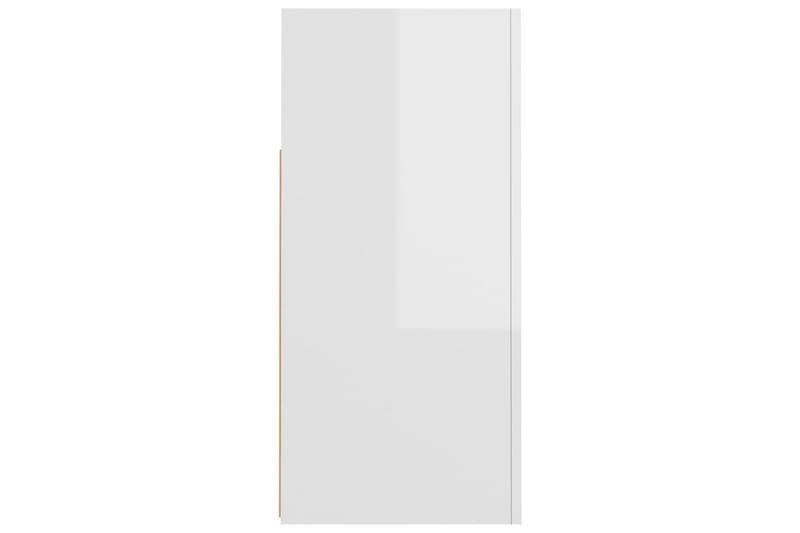 Senkki LED-valoilla korkeakiilto valkoinen 80x35x75 cm - Säilytys - Säilytyskalusteet - Senkki