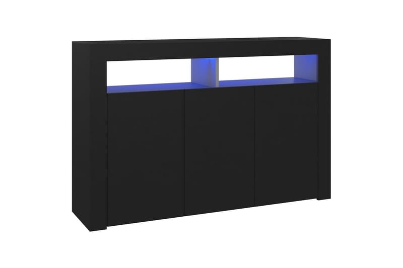 Senkki LED-valoilla musta 115,5x30x75 cm - Säilytys - Säilytyskalusteet - Senkki