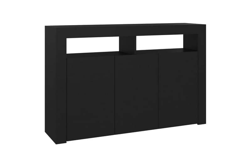 Senkki LED-valoilla musta 115,5x30x75 cm - Säilytys - Säilytyskalusteet - Senkki