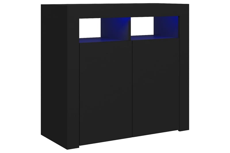 Senkki LED-valoilla musta 80x35x75 cm - Säilytys - Säilytyskalusteet - Senkki