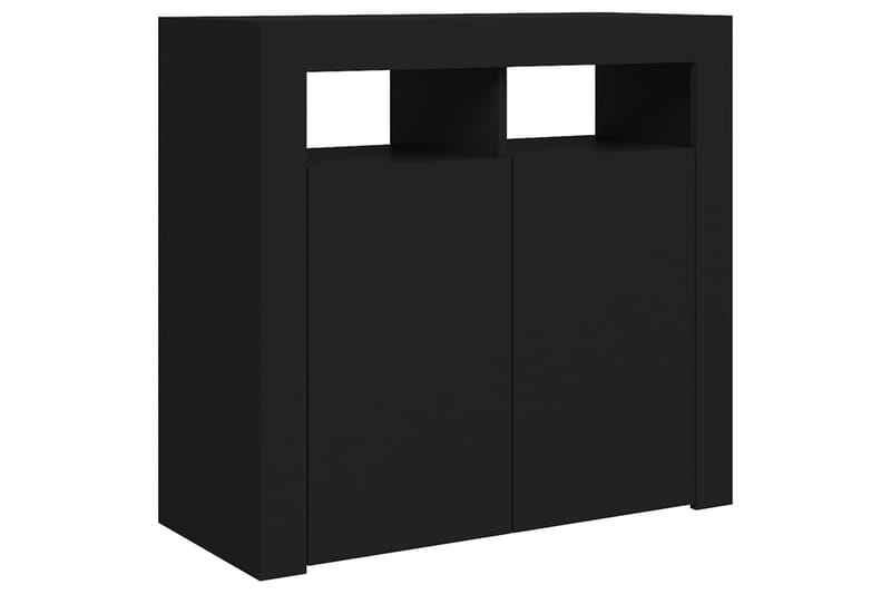Senkki LED-valoilla musta 80x35x75 cm - Säilytys - Säilytyskalusteet - Senkki