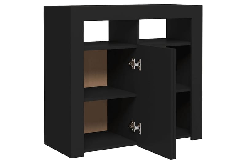 Senkki LED-valoilla musta 80x35x75 cm - Säilytys - Säilytyskalusteet - Senkki