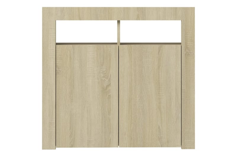 Senkki LED-valoilla Sonoma-tammi 80x35x75 cm - Säilytys - Säilytyskalusteet - Senkki