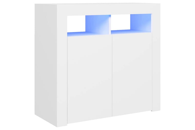 Senkki LED-valoilla valkoinen 80x35x75 cm - Säilytys - Säilytyskalusteet - Senkki