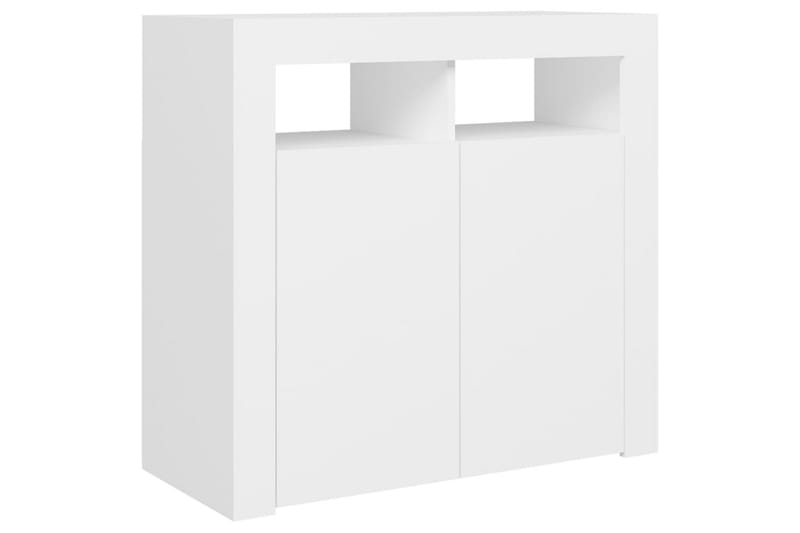 Senkki LED-valoilla valkoinen 80x35x75 cm - Säilytys - Säilytyskalusteet - Senkki