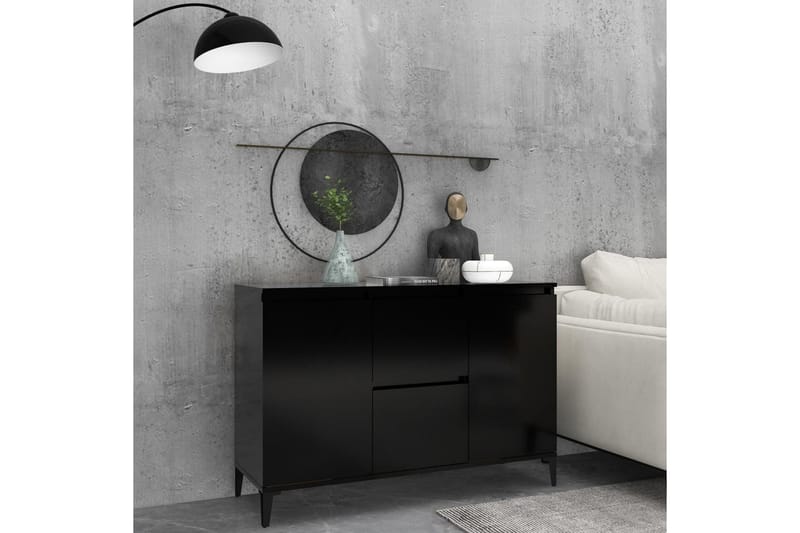 Senkki musta 104x35x70 cm lastulevy - Musta - Säilytys - Säilytyskalusteet - Senkki