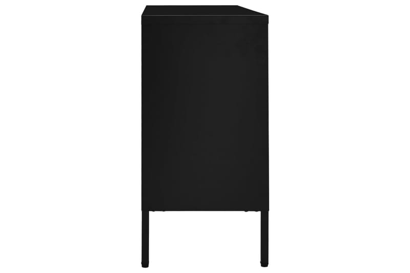 Senkki musta 105x35x70 cm teräs ja karkaistu lasi - Säilytys - Säilytyskalusteet - Senkki