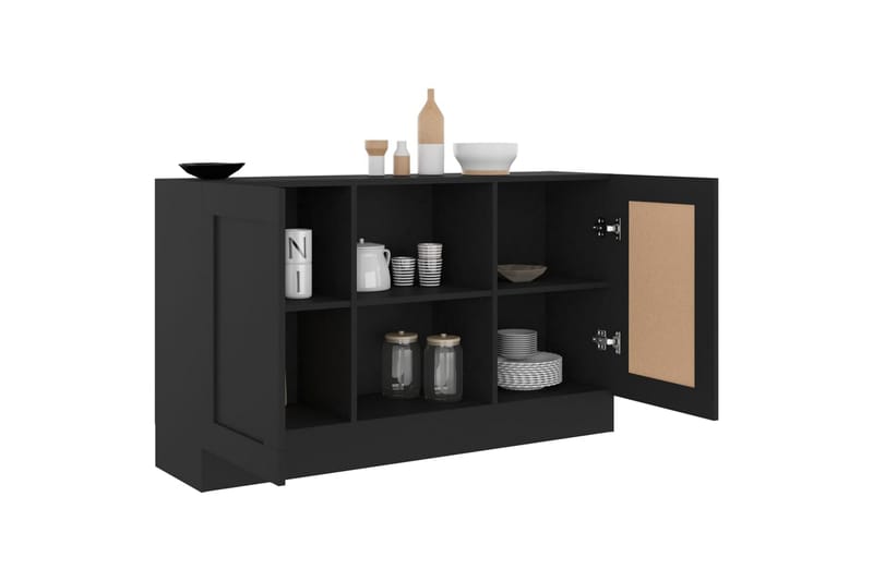 Senkki musta 120x30,5x70 cm lastulevy - Musta - Säilytys - Säilytyskalusteet - Senkki
