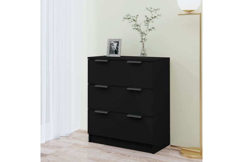 Senkki musta 60x30x70 cm tekninen puu - Musta - Säilytys - Säilytyskalusteet - Senkki