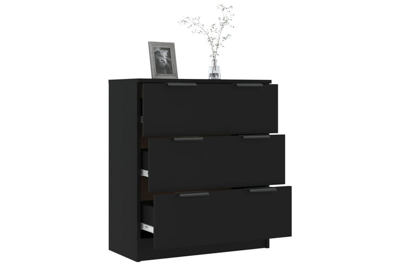 Senkki musta 60x30x70 cm tekninen puu - Musta - Säilytys - Säilytyskalusteet - Senkki