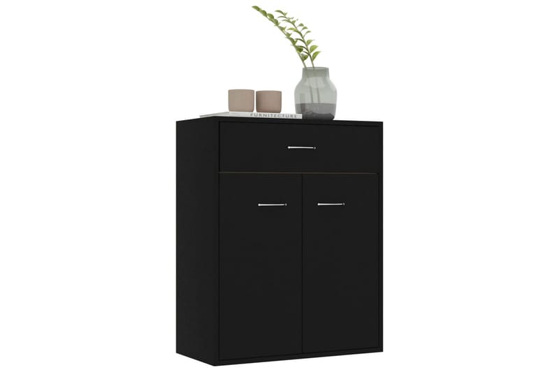 Senkki musta 60x30x75 cm lastulevy - Musta - Säilytys - Säilytyskalusteet - Senkki