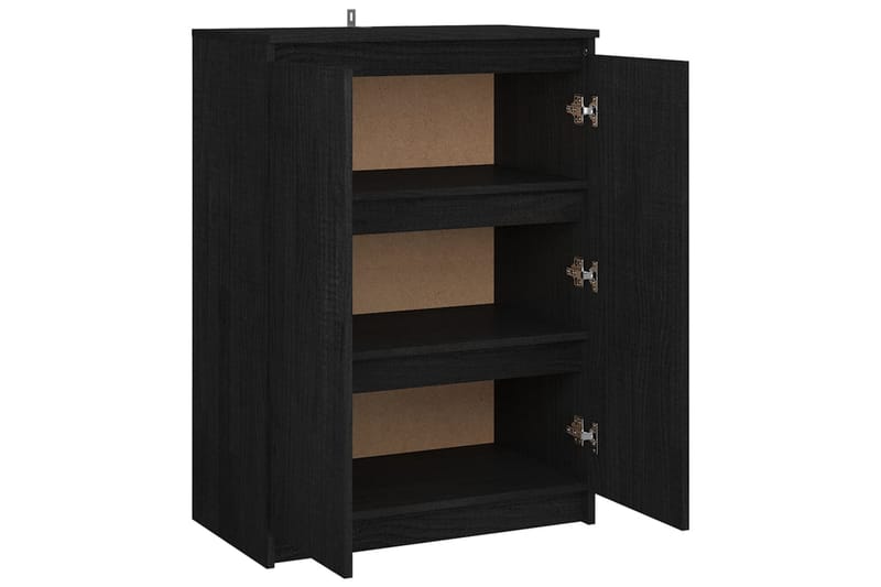 Senkki musta 60x36x84 cm täysi mänty - Musta - Säilytys - Säilytyskalusteet - Senkki