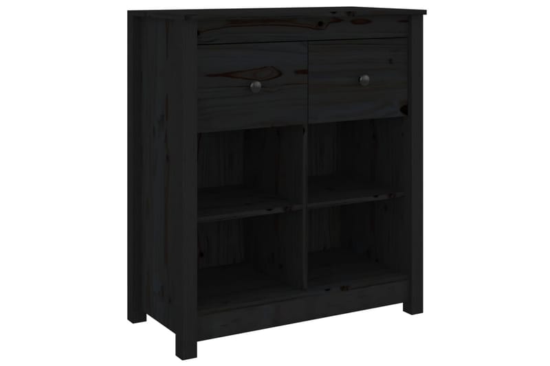 Senkki musta 70x35x80 cm täysi mänty - Musta - Säilytys - Säilytyskalusteet - Senkki