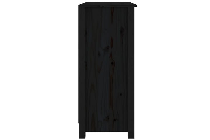 Senkki musta 70x35x80 cm täysi mänty - Musta - Senkki