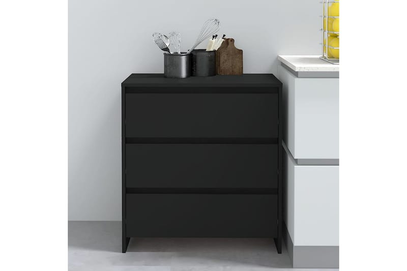 Senkki musta 70x41x75 cm lastulevy - Musta - Säilytys - Säilytyskalusteet - Senkki