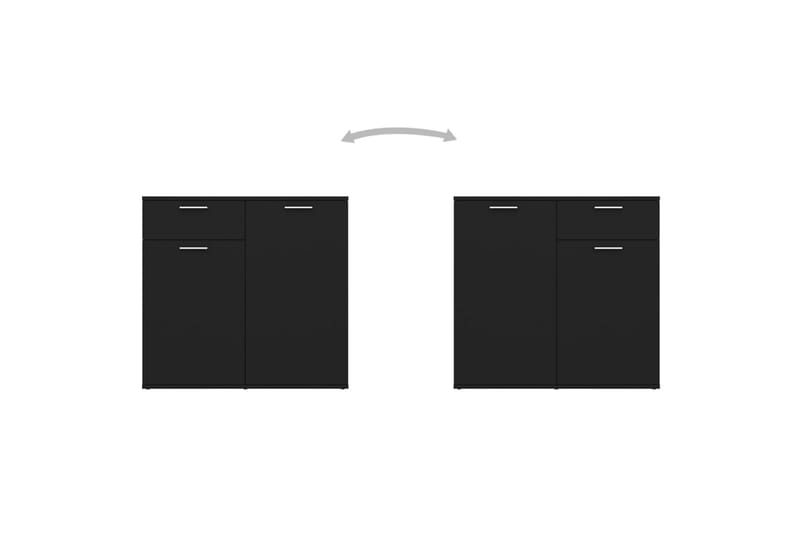 Senkki musta 80x36x75 cm lastulevy - Säilytys - Säilytyskalusteet - Senkki