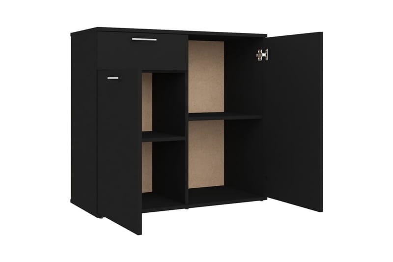 Senkki musta 80x36x75 cm lastulevy - Säilytys - Säilytyskalusteet - Senkki