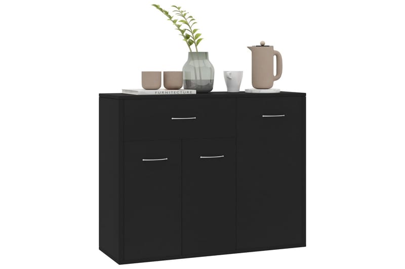 Senkki musta 88x30x70 cm lastulevy - Musta - Säilytys - Säilytyskalusteet - Senkki