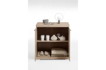 Senkki Rhonda 80x90x50 cm 2 ovea - Vaalea Tammi - Säilytys - Säilytyskalusteet - Senkki