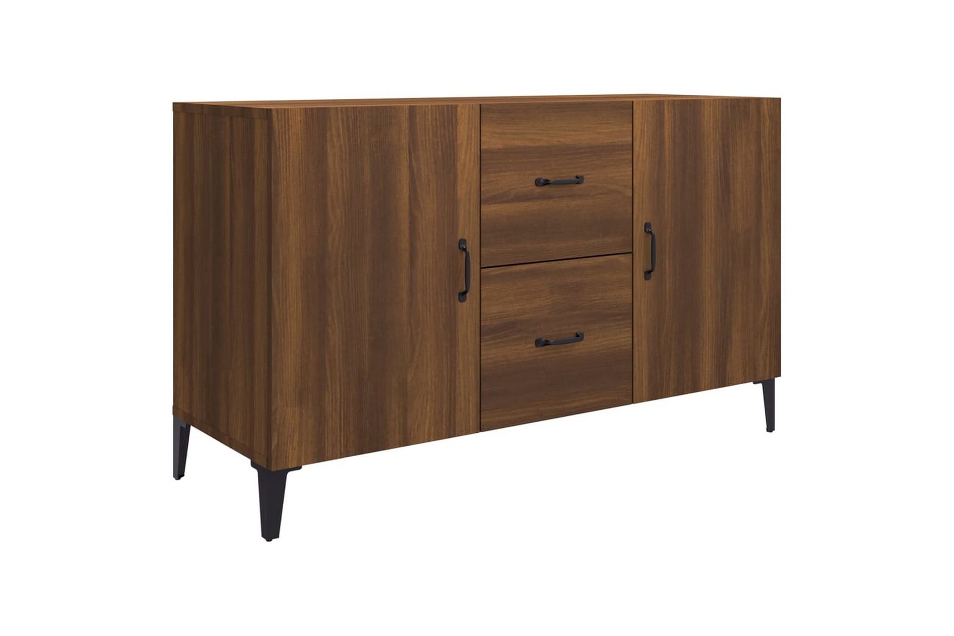 Senkki ruskea tammi 100x36x60 cm tekninen puu - Ruskea - Säilytys - Säilytyskalusteet - Senkki