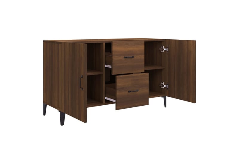 Senkki ruskea tammi 100x36x60 cm tekninen puu - Ruskea - Säilytys - Säilytyskalusteet - Senkki