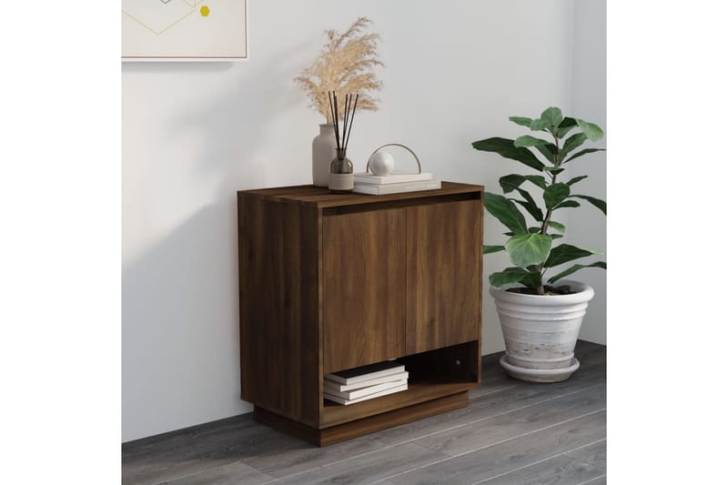 Senkki ruskea tammi 70x41x75 cm lastulevy - Ruskea - Säilytys - Säilytyskalusteet - Senkki