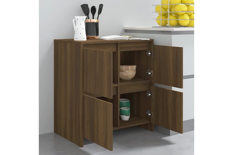 Senkki ruskea tammi 70x41x75 cm lastulevy - Ruskea - Säilytys - Säilytyskalusteet - Senkki