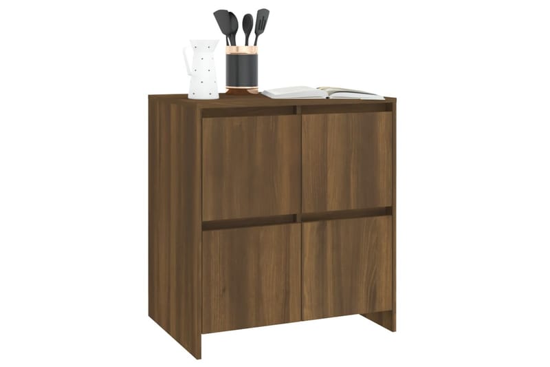 Senkki ruskea tammi 70x41x75 cm lastulevy - Ruskea - Säilytys - Säilytyskalusteet - Senkki