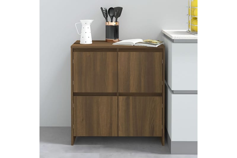 Senkki ruskea tammi 70x41x75 cm lastulevy - Ruskea - Säilytys - Säilytyskalusteet - Senkki