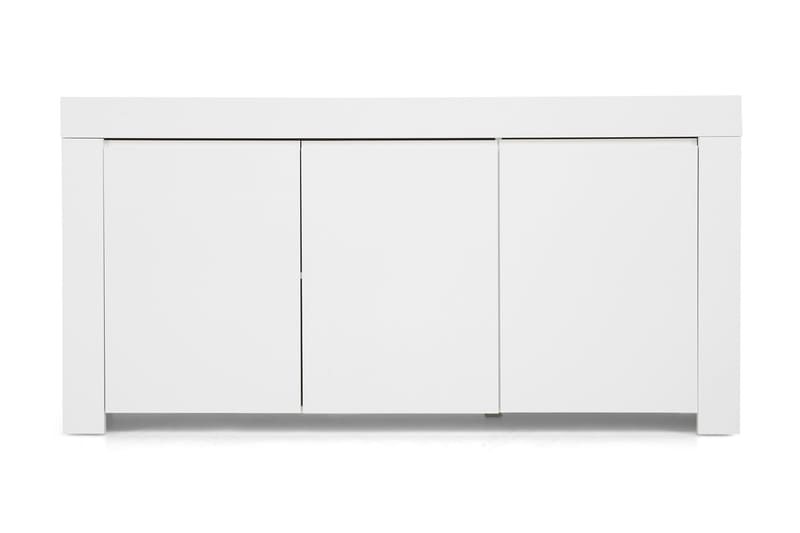 Senkki Salerno 162 cm 3 ovea - Valkoinen Korkeakiilto - Säilytys - Säilytyskalusteet - Senkki