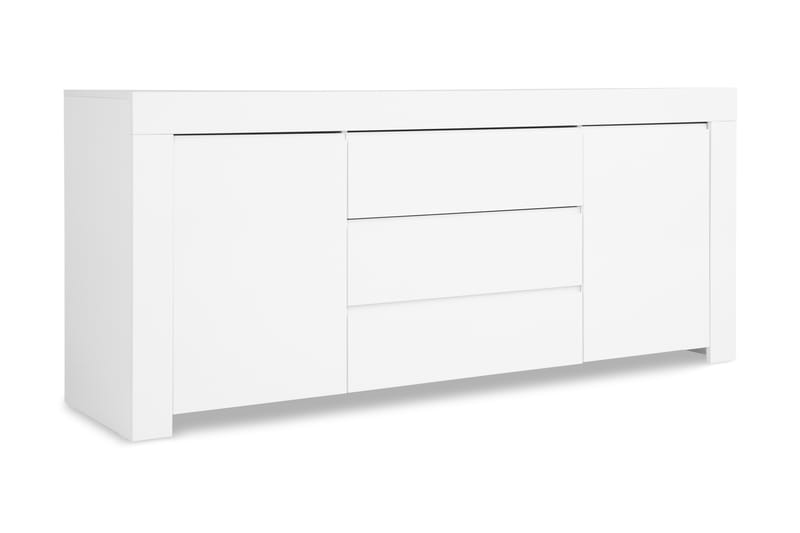 Senkki Salerno 190 cm 2 ovea 3 laatikkoa - Valkoinen Korkeakiilto - Säilytys - Säilytyskalusteet - Senkki