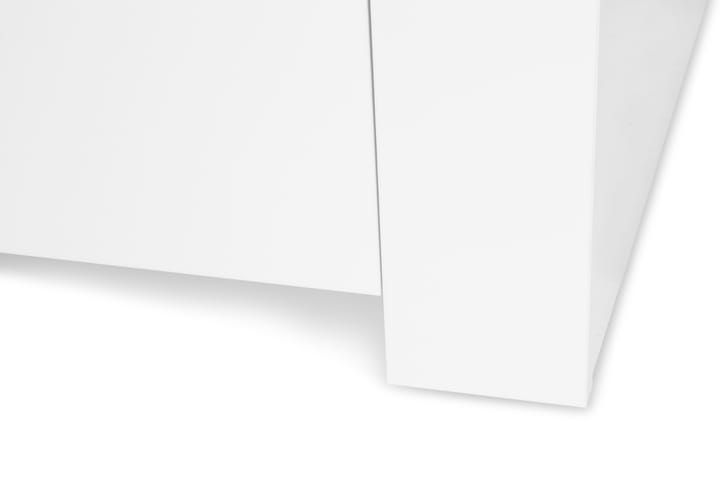 Senkki Salerno 190 cm 2 ovea 3 laatikkoa - Valkoinen Korkeakiilto - Senkki
