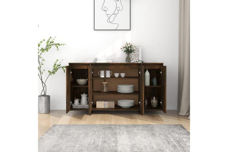 Senkki savutammi 135x41x75 cm lastulevy - Ruskea - Säilytys - Säilytyskalusteet - Senkki