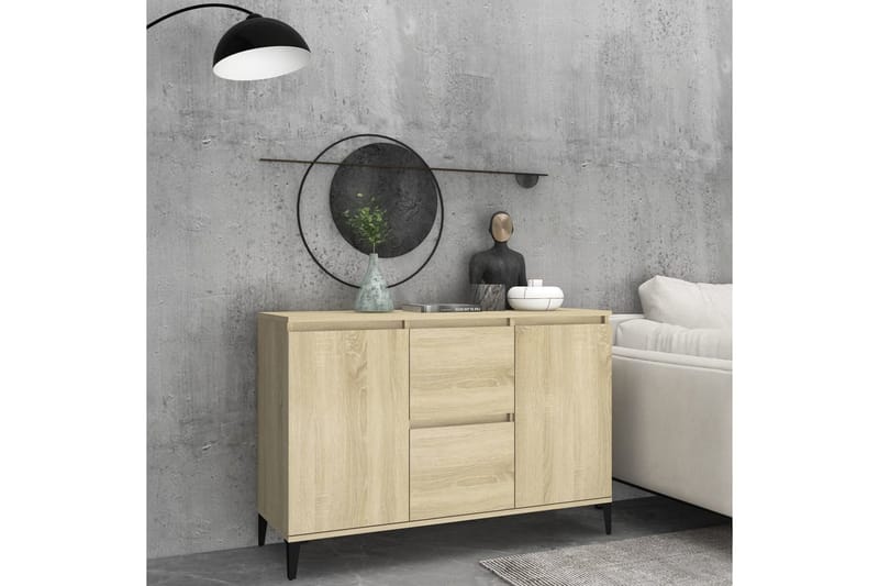 Senkki Sonoma-tammi 104x35x70 cm lastulevy - Ruskea - Säilytys - Säilytyskalusteet - Senkki