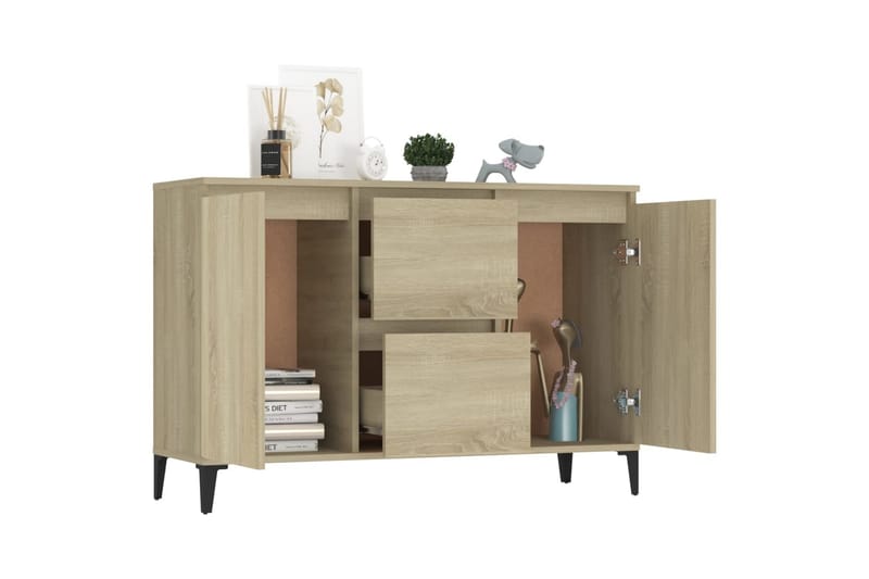 Senkki Sonoma-tammi 104x35x70 cm lastulevy - Ruskea - Säilytys - Säilytyskalusteet - Senkki