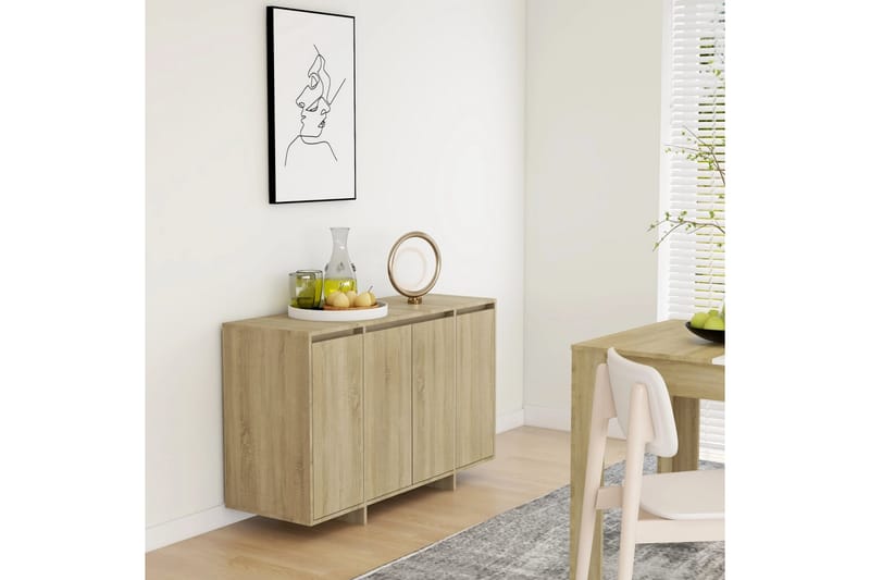 Senkki Sonoma-tammi 120x41x75 cm lastulevy - Beige - Säilytys - Säilytyskalusteet - Senkki
