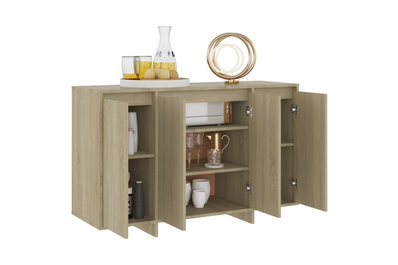 Senkki Sonoma-tammi 120x41x75 cm lastulevy - Beige - Säilytys - Säilytyskalusteet - Senkki