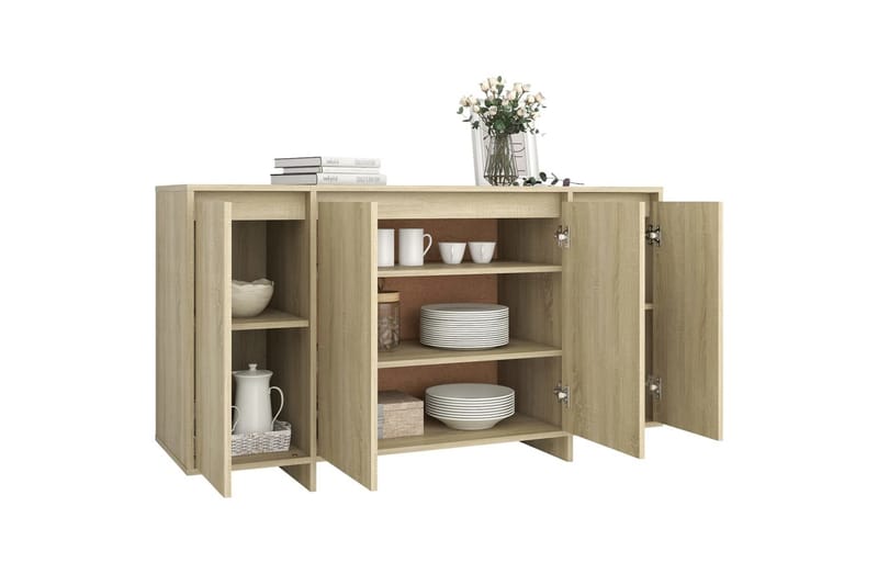 Senkki Sonoma-tammi 135x41x75 cm lastulevy - Beige - Säilytys - Säilytyskalusteet - Senkki