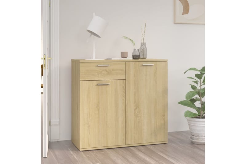 Senkki Sonoma-tammi 80x36x75 cm lastulevy - Säilytys - Säilytyskalusteet - Senkki