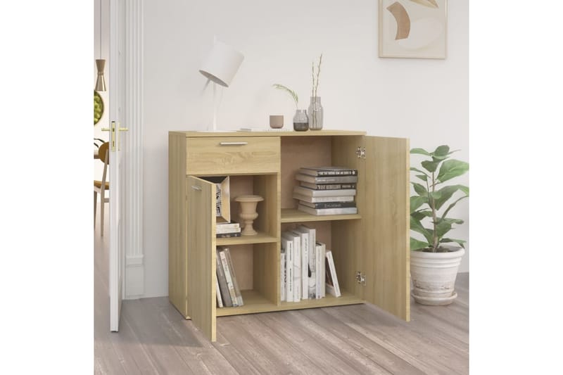 Senkki Sonoma-tammi 80x36x75 cm lastulevy - Säilytys - Säilytyskalusteet - Senkki