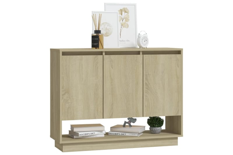 Senkki Sonoma-tammi 97x31x75 cm lastulevy - Beige - Säilytys - Säilytyskalusteet - Senkki