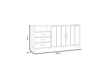 Senkki Strelcha 43x190 cm - Ruskea/Harmaa - Säilytys - Säilytyskalusteet - Senkki