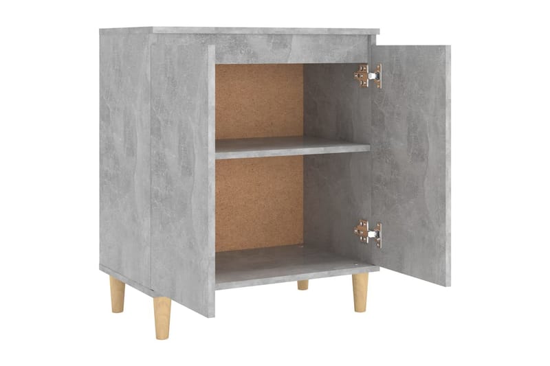 Senkki täyspuujaloilla betoninharmaa 60x35x70cm lastulevy - Säilytys - Säilytyskalusteet - Senkki