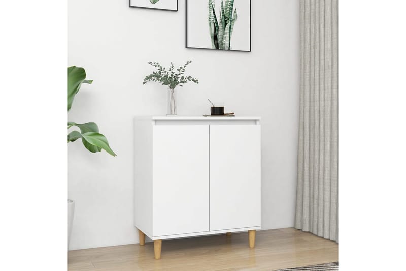 Senkki täyspuujaloilla valkoinen 60x35x70cm lastulevy - Säilytys - Säilytyskalusteet - Senkki